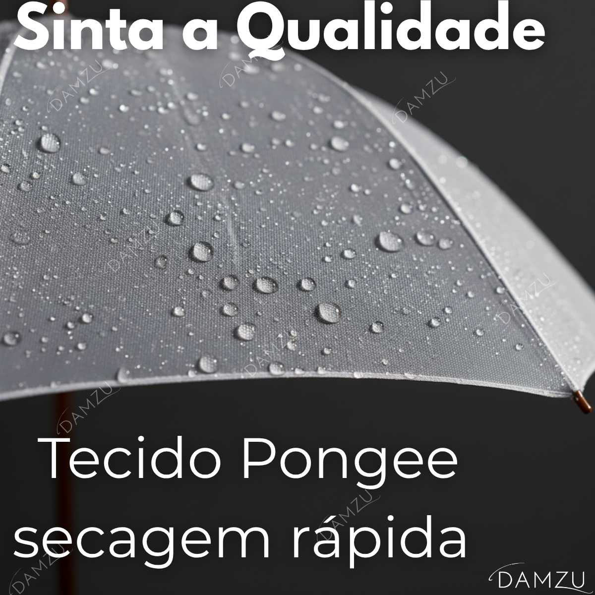 GUARDA-CHUVA COLORIDO CABO COR DE MADEIRA DAMZU®